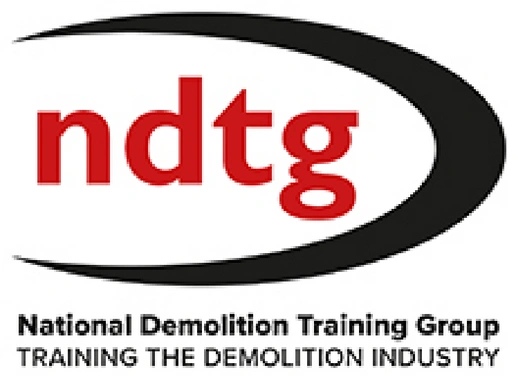 NDTG logo (National Demolition Training Group), shown among J Mould's accreditations