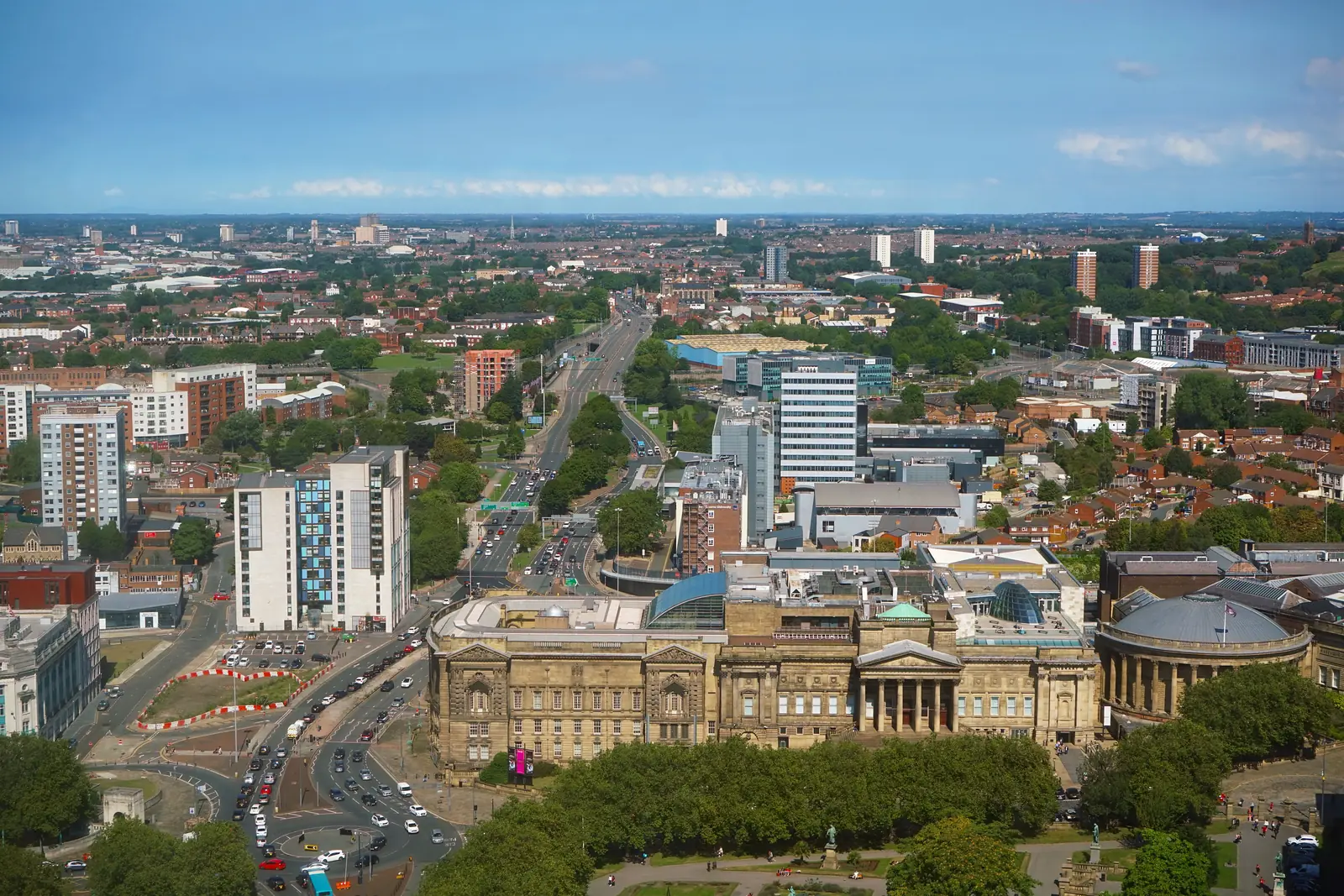 View of Warrington, where J Mould carries out demolition